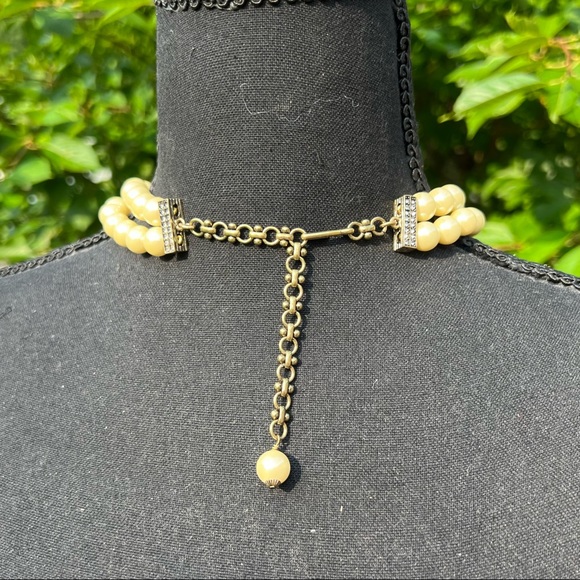 Heidi Daus "Worth Waiting For" cyan red drop 2-strand faux pearl  necklace - Picture 10 of 14